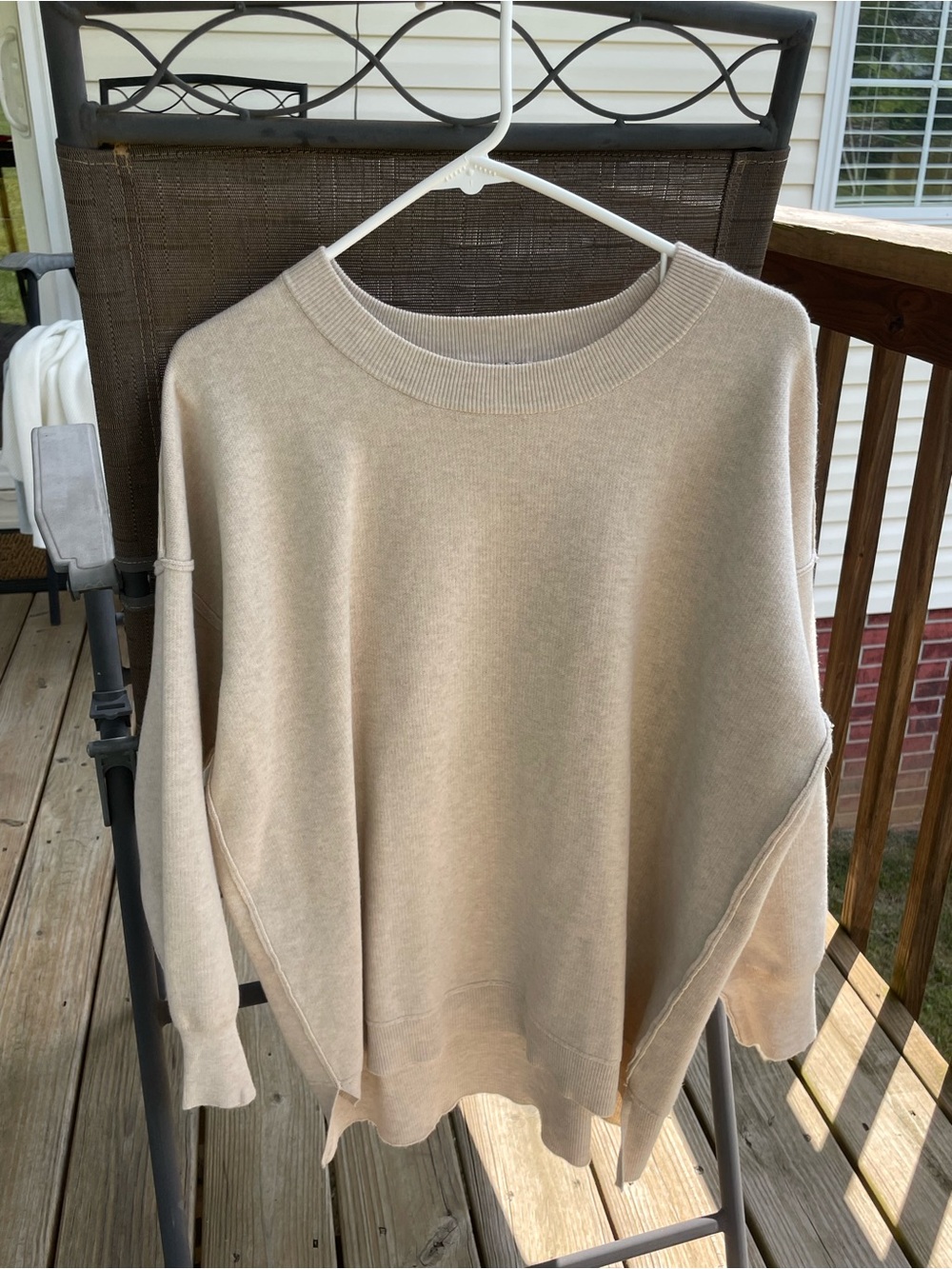 Pink Republic Cream Crewneck Sweater